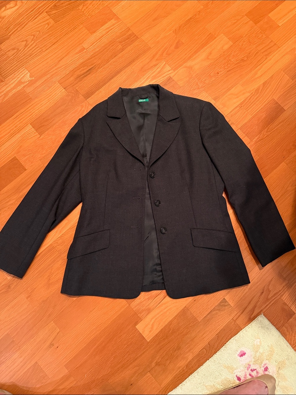 United Colors Of Benetton Women's Black Blazer - Classic Notch Lapel